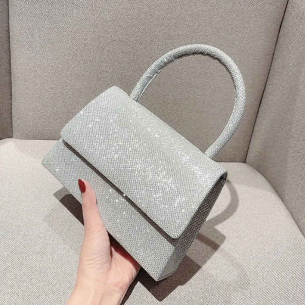 Glittersilver Clutch Tas Glamour Model