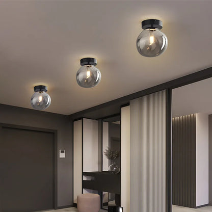 Moderne LED plafondlamp van glas – design plafondverlichting met E27 fitting voor woonkamer, slaapkamer en keuken