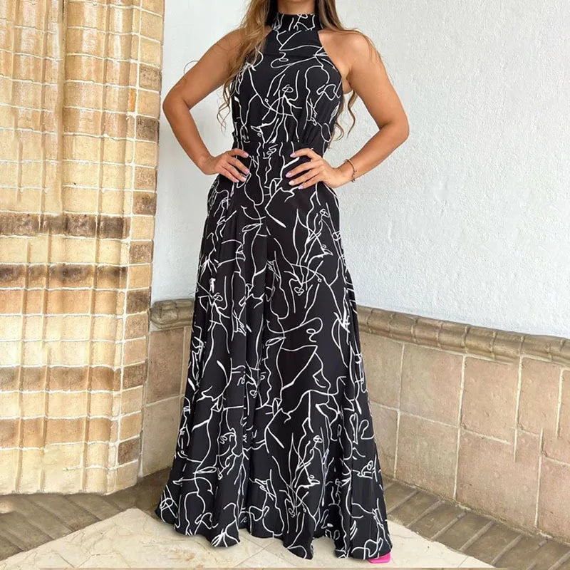 Dames Jumpsuit Halternek Elegante Floral Print