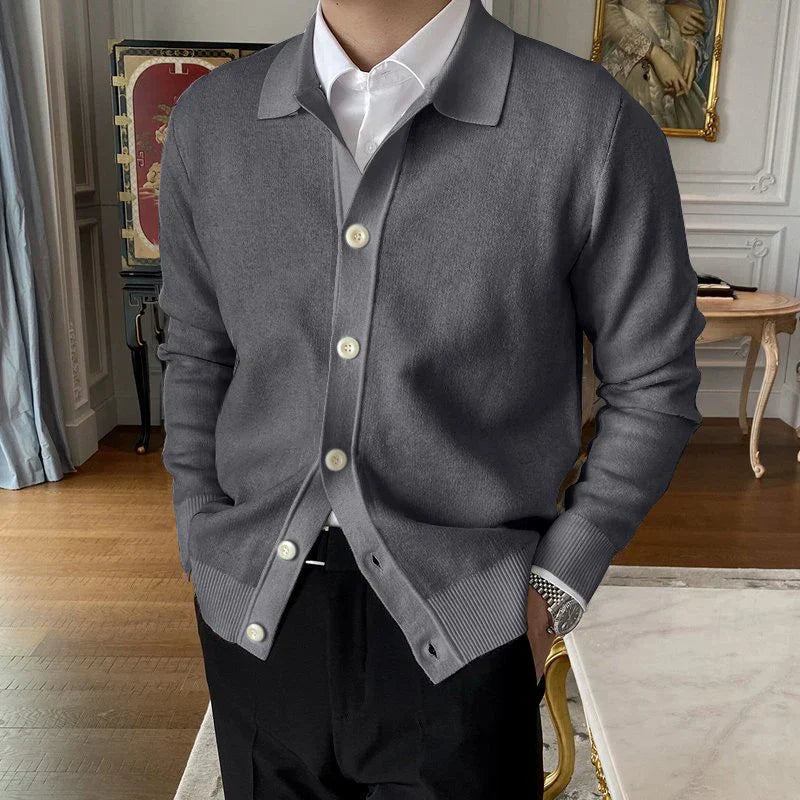 Heren Cardigan Button-Up Klassieke Kraag Comfortabel