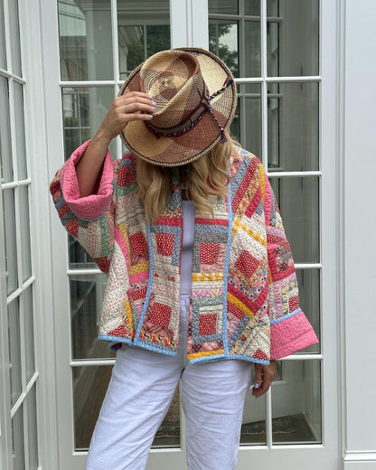 Damesjas Gewatteerd Casual Patchwork Jas voor Vrouw