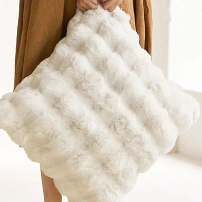 Zachte Imitatiebont Kussenhoes voor Bank en Bed – Luxe Pluche Sierkussen – Warm en Decoratief