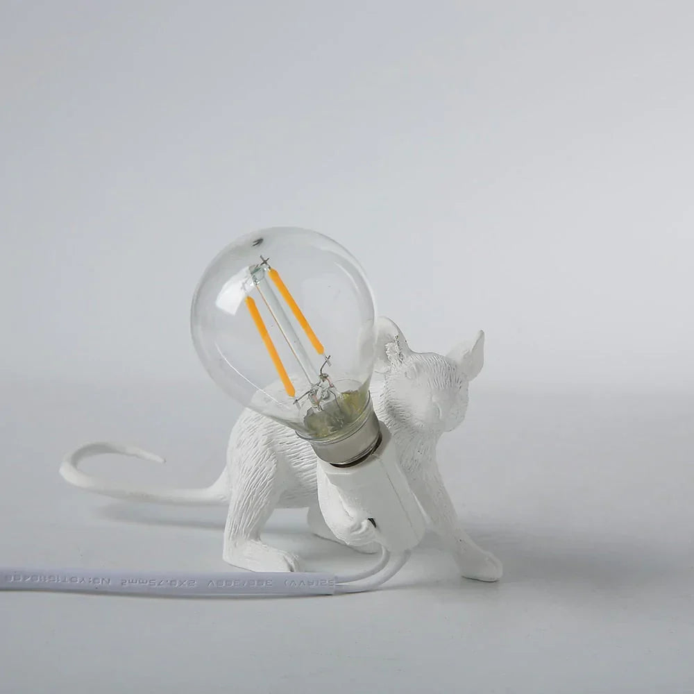 Decoratieve Muizenlamp Hars LED Verlichting Zittend of Liggend Wit Goud Zwart Tafel- en Nachtkastlamp voor Woonkamer Slaapkamer Kinderkamer
