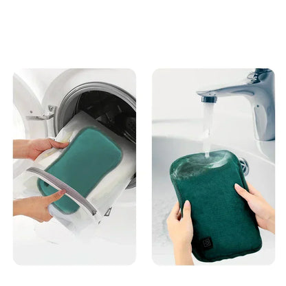 Verwarmbaar USB Kussen 30x20cm Lichtgrijs Groen Handverwarmer Buikkussen Reiskussen