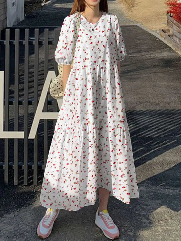 Zomerjurk Bloemenprint Vrouwen Jurk Zomerse Stijl - StudioMarella