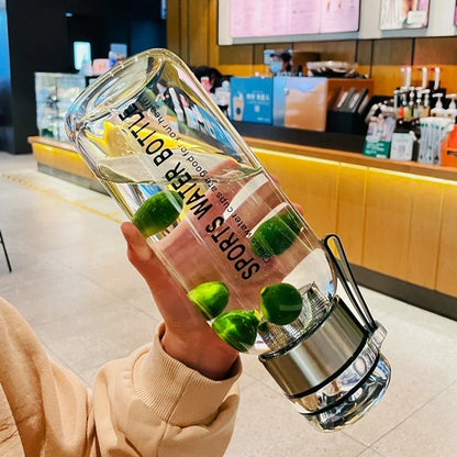 Grote Waterkan 2 Liter Transparant – Praktische Drinkfles voor Melk, Sap & Water