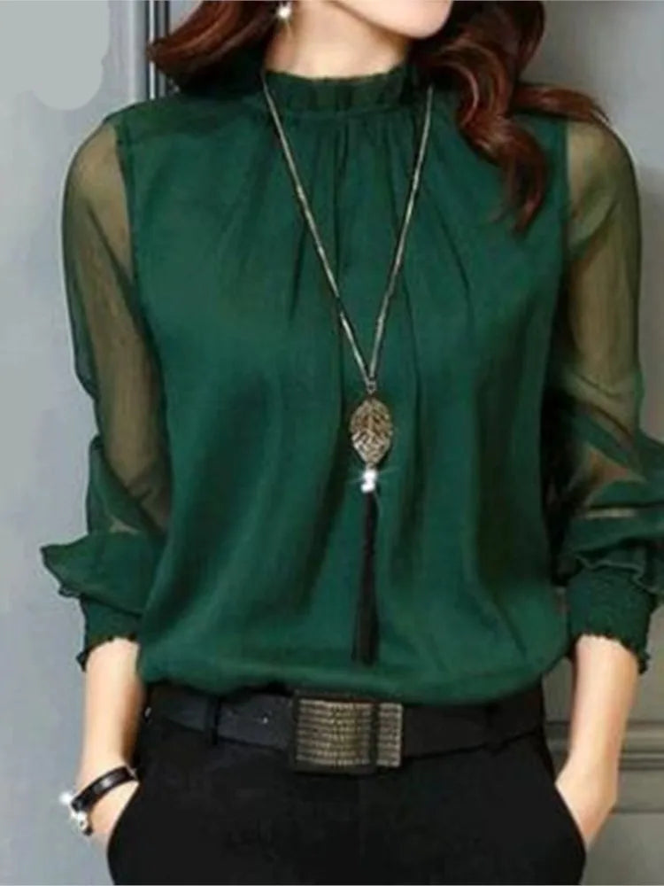 Zomer Blouse Vrouwelijk Chic Lichte Katoen