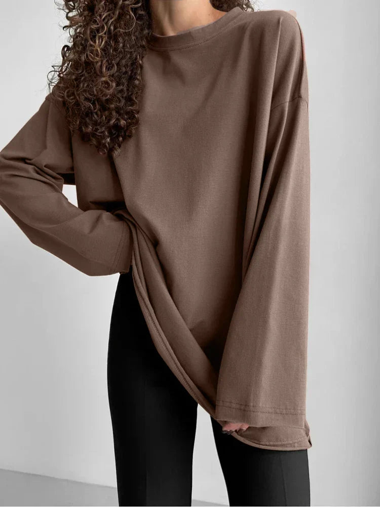 Oversized Trui Basic Lange Mouw - StudioMarella