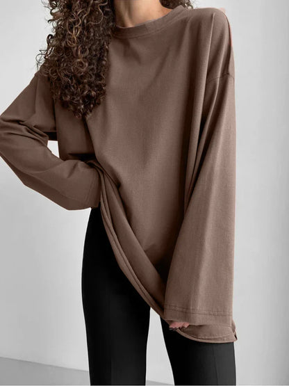 Oversized Trui Basic Lange Mouw - StudioMarella