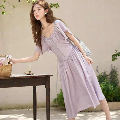 Elegante Zomerjurk Rood Jurk voor Vrouw