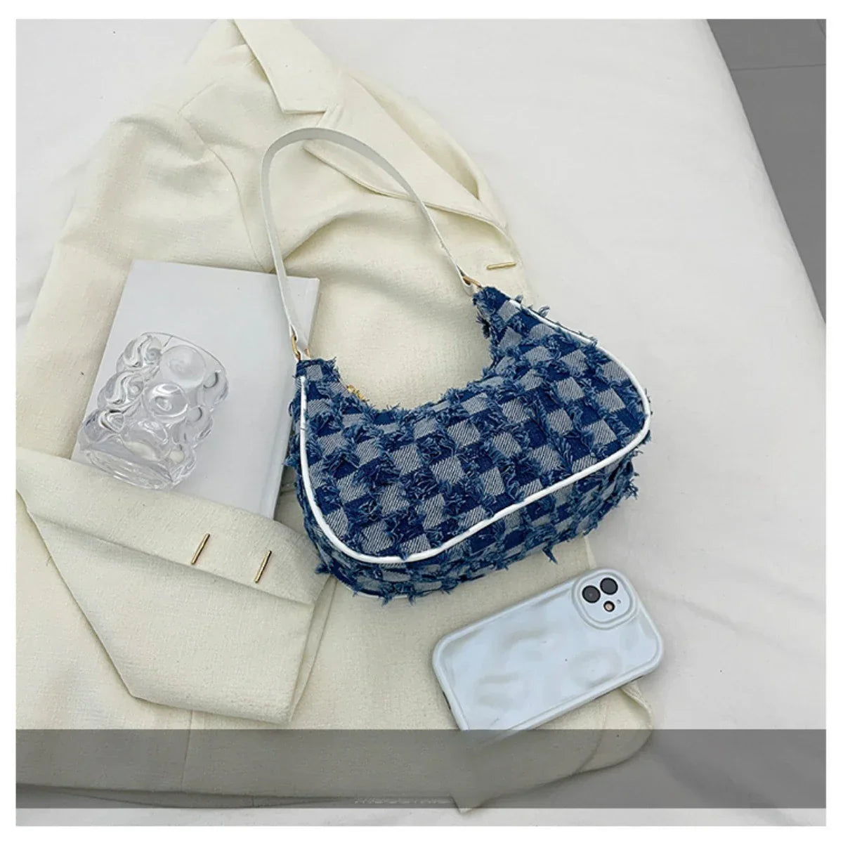 Stijlvolle Denim Schoudertas voor Dame - StudioMarella