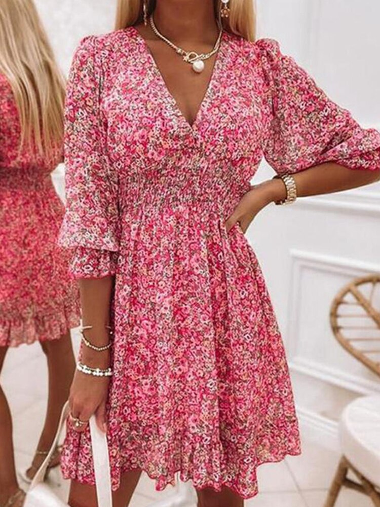 Zonnebloem Zomerjurk Bloemenprint Vrouwen - StudioMarella