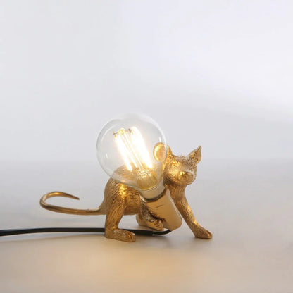 Decoratieve Muizenlamp Hars LED Verlichting Zittend of Liggend Wit Goud Zwart Tafel- en Nachtkastlamp voor Woonkamer Slaapkamer Kinderkamer