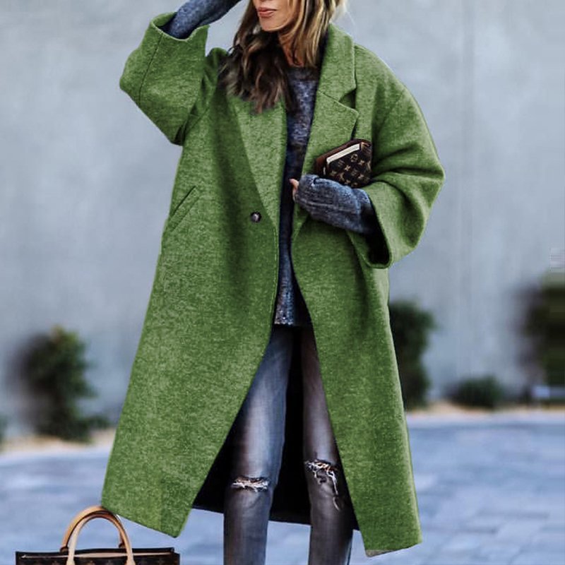 Dames Trenchcoat Lange Jas Waterdicht voor Herfst en Winter