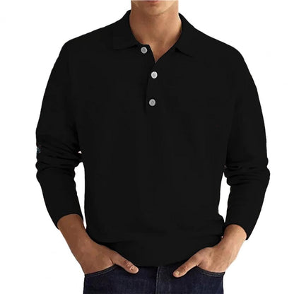 Heren Poloshirt Lange Mouw Klassiek Design