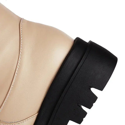 Hoge Hak Laars Overknee Zwart Chic Stijl