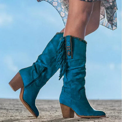 Cowboy Laarzen Dames Retro Stijl Kunstleer