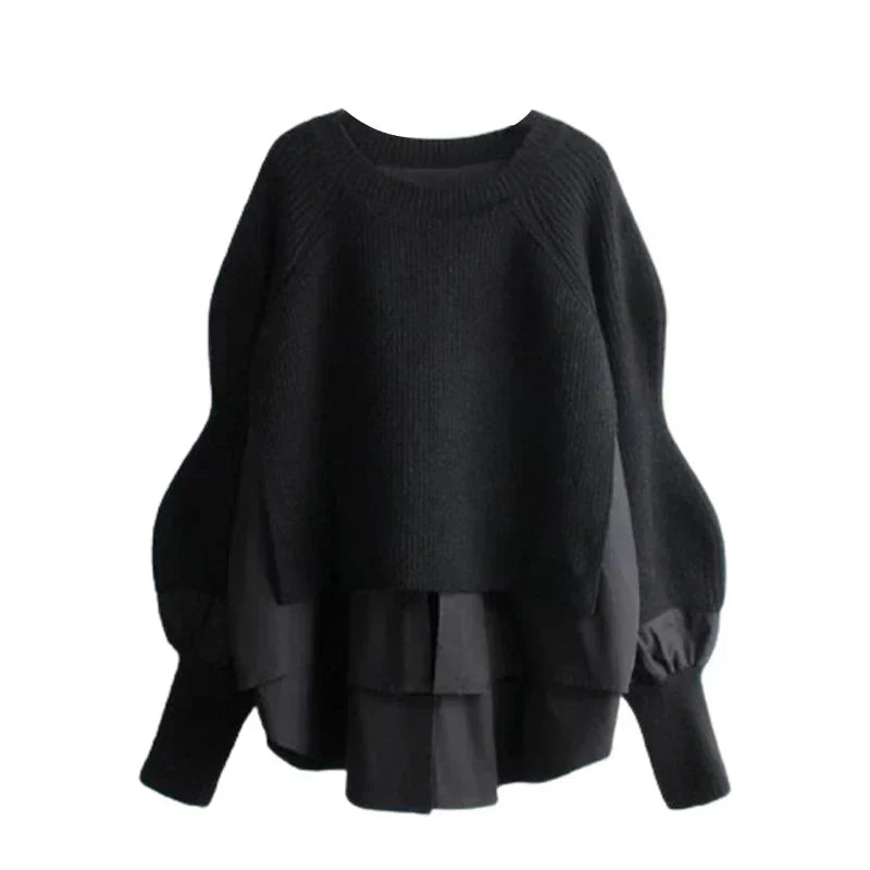 Dames Trui Ronde Hals Gebreid Vintage Look