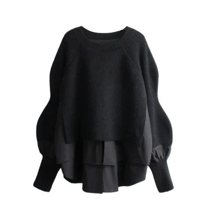 Dames Trui Ronde Hals Gebreid Vintage Look