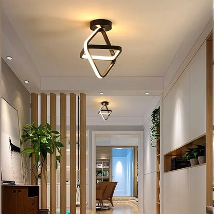 LED Plafondlamp met Dubbele Ringen Modern Design Hal Gang Kantoor Balkon Verlichting Creatief