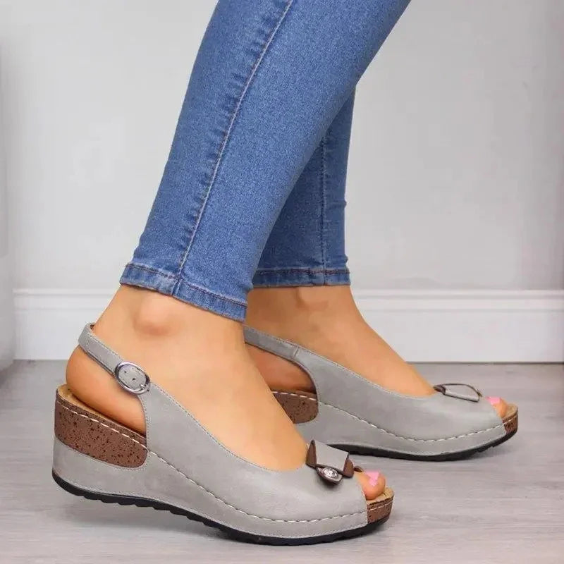 Wedge Zomersandalen met Hoge Hak Luxe Design