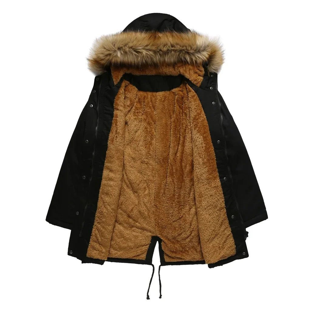 Waterdichte Parka Lange Warmte Kunstbont Jas