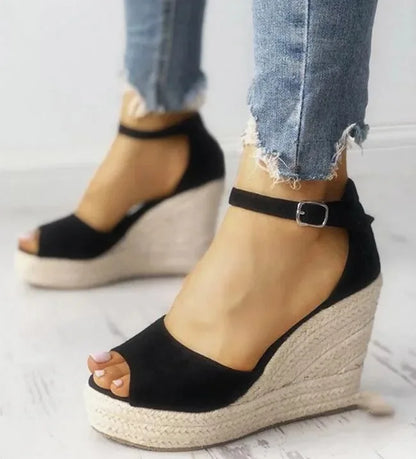Dames Espadrilles Sandalen Comfortabel Peep Toe Elegante