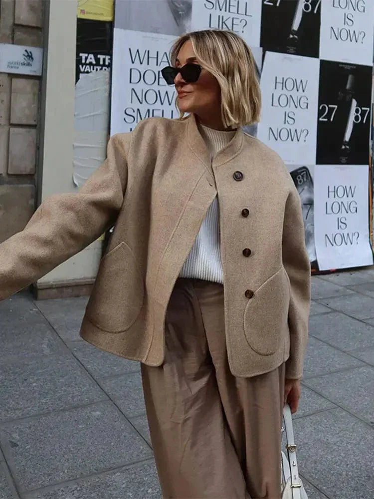 Oversized Woljas Grote Zakken Asymmetrische Sluiting - StudioMarella