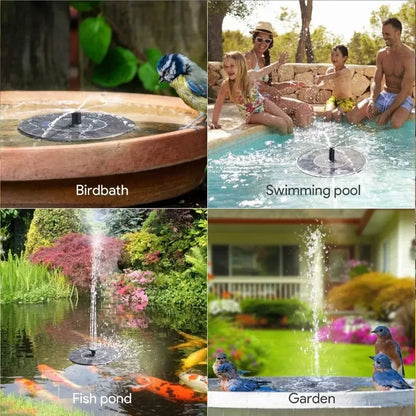 Zonne-energie Tuinfontein met Drijvend Design – Milieuvriendelijke Waterornament voor Vijver en Tuindecoratie