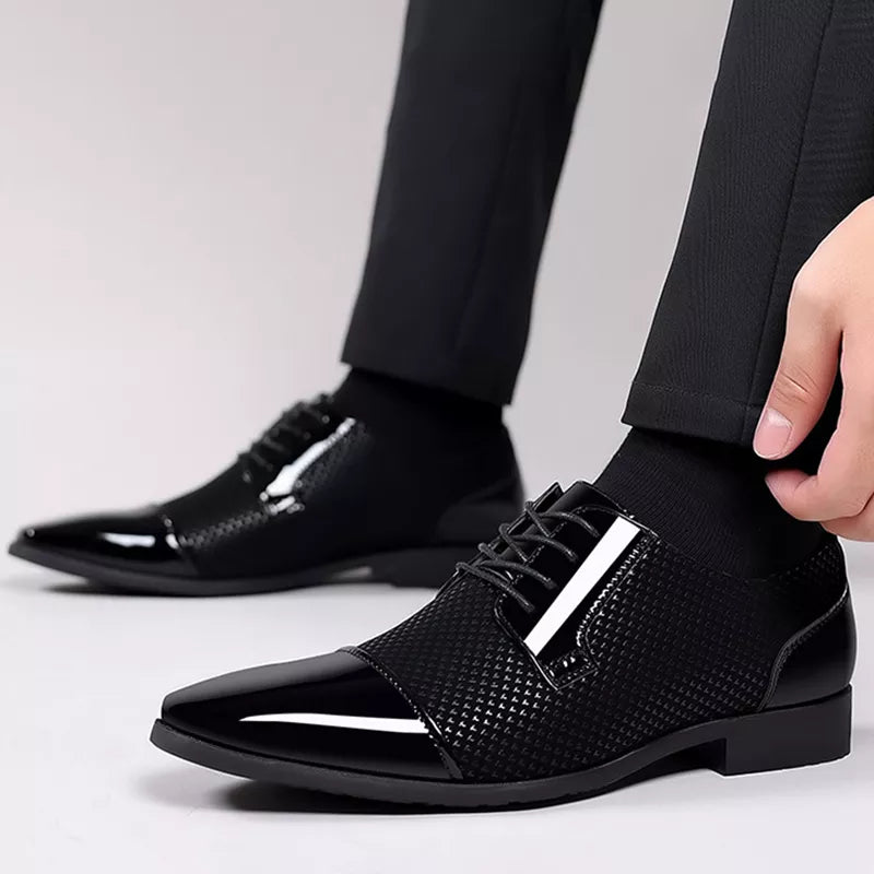 Heren Schoenen Leder Glanzend met Strass Steentjes