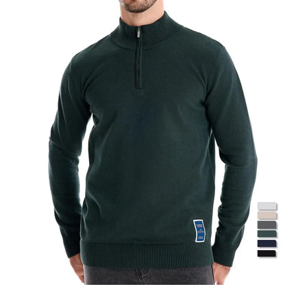 Heren Trui Quarter-Zip Comfortabel Klassieke Stijl Regular Fit