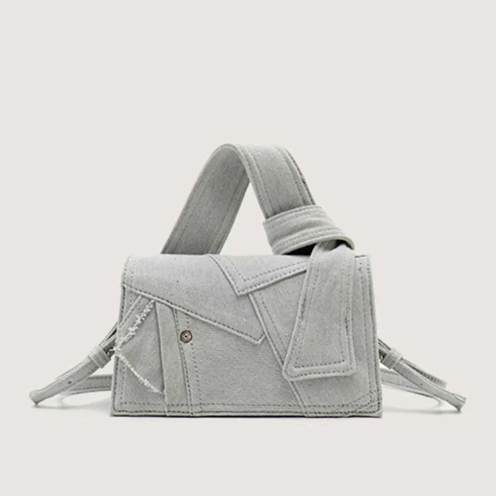 Stijlvolle Blauwe Denim Handtas