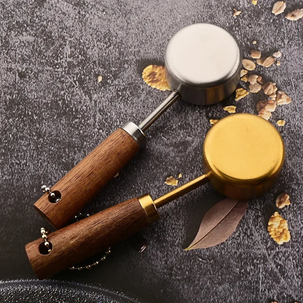 Rustiek Edelstalen Maatlepelset 8-Delig met Houten Handgrepen voor Keuken en Bakken