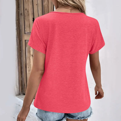 Zomer T-Shirt Vrouwelijk Chic Elegance