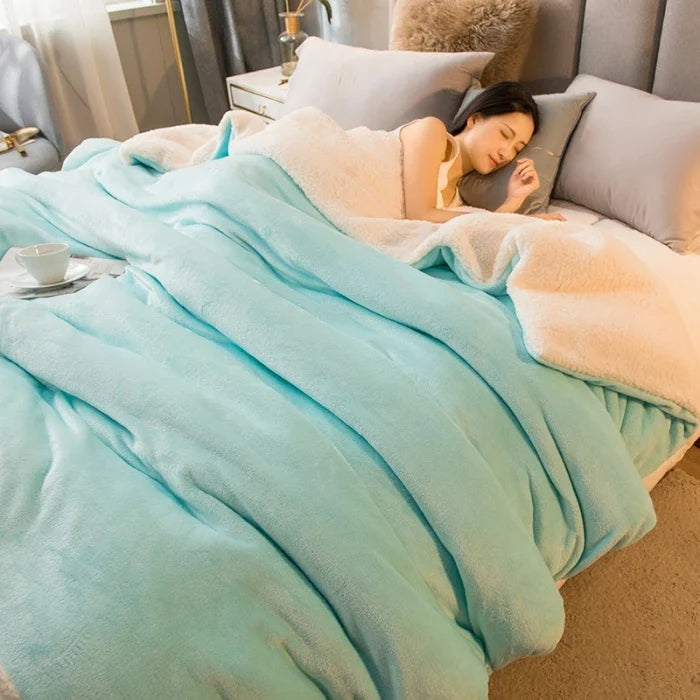 Wollen Plaid Deken | Warm & Zacht | Dubbelzijdig | Voor Bed, Bank & Winter