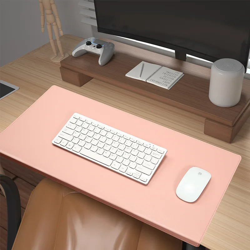 Ergonomische Bureaumat met Polssteun 60-90cm – Antislip Kunstleren Deskpad voor Gaming & Thuiswerken