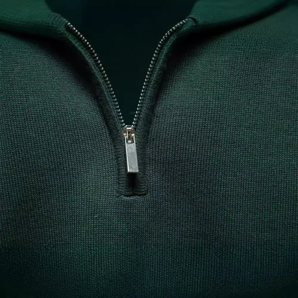Heren Trui Quarter-Zip Klassiek Comfortabel
