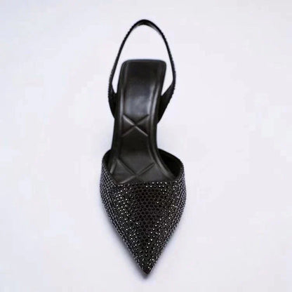 Elegante Rhinestone Sandalen met Steentjes Luxe uitstraling