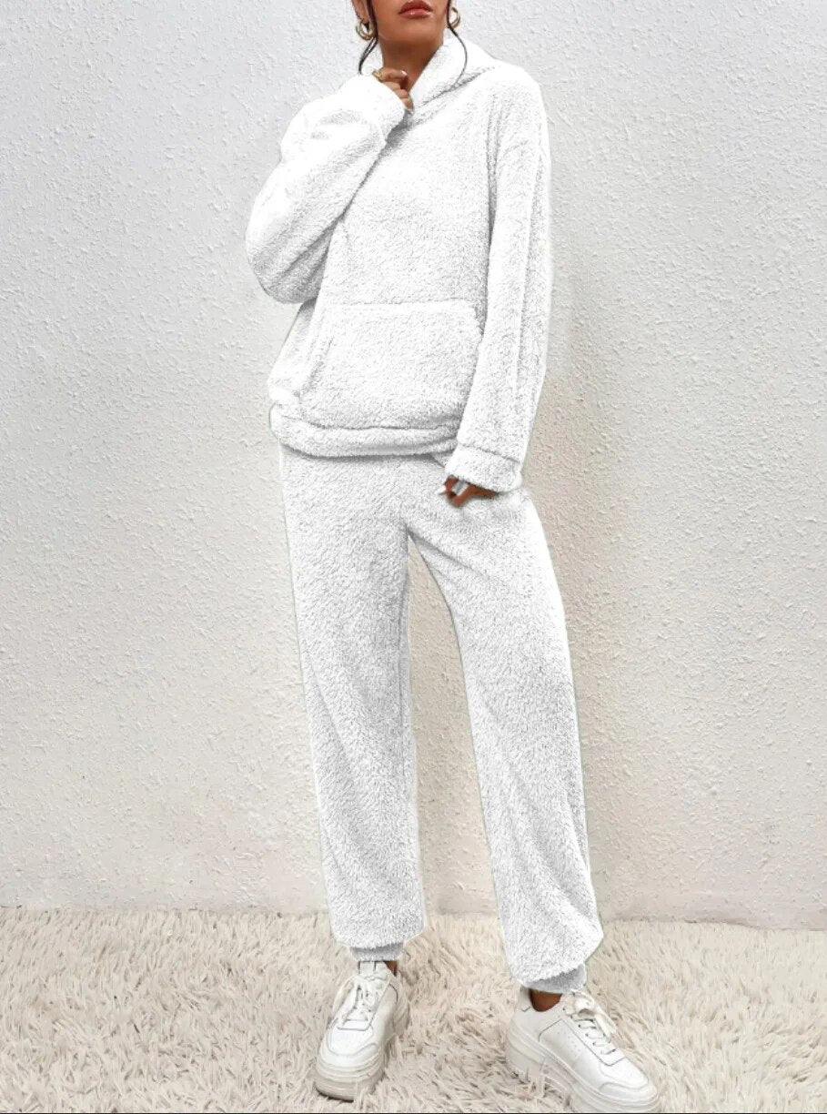 Dames Fleece Lounge Set Zacht en Comfortabel