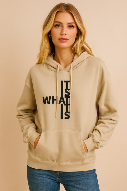 Dames Hoodie Met Leuke Tekst Print Zacht en Warm