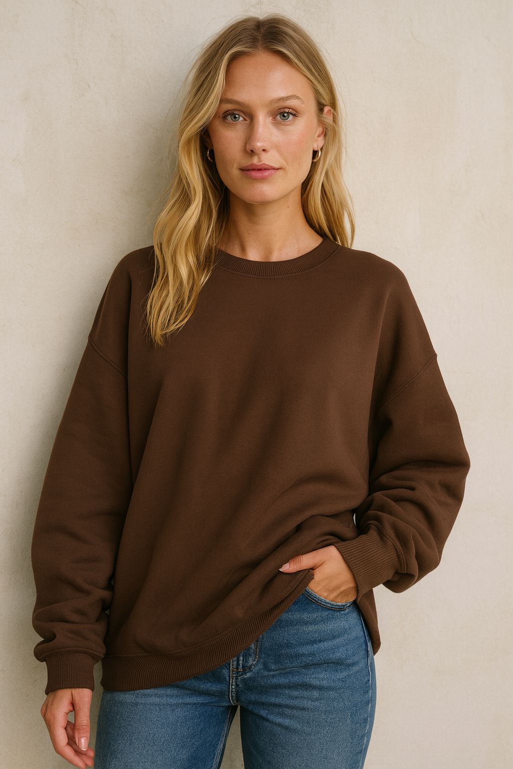 Dames Trui Oversized Ronde Hals Zacht en Comfortabel