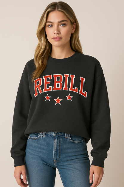 Dames Trui Crewneck met Tekstprint Sarina Sportief