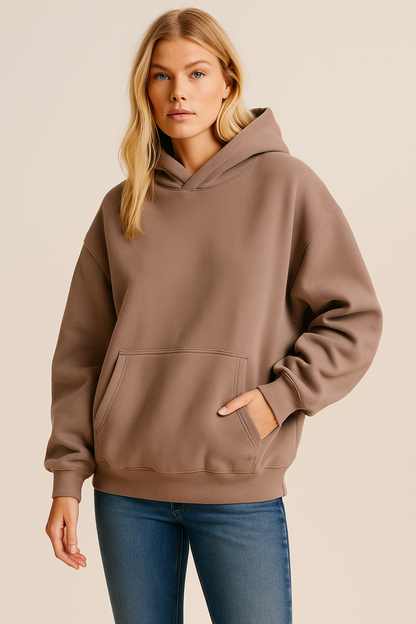Dames Hoodie Zacht en Casual met Kangaroo Zakken Oversized