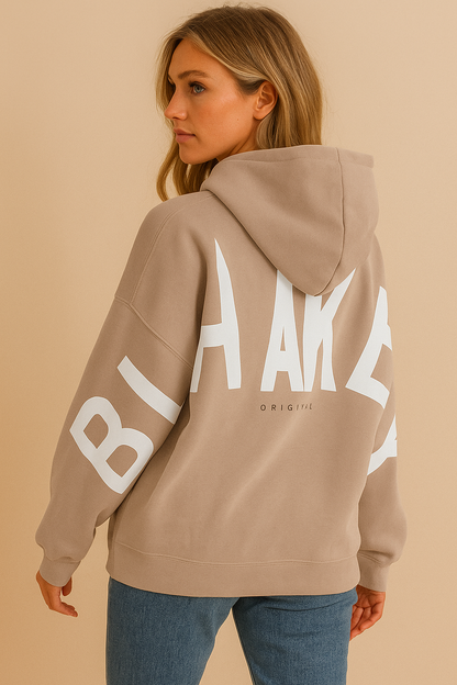 Dames Hoodie Capuchon Warm met Leuke Savannah Print