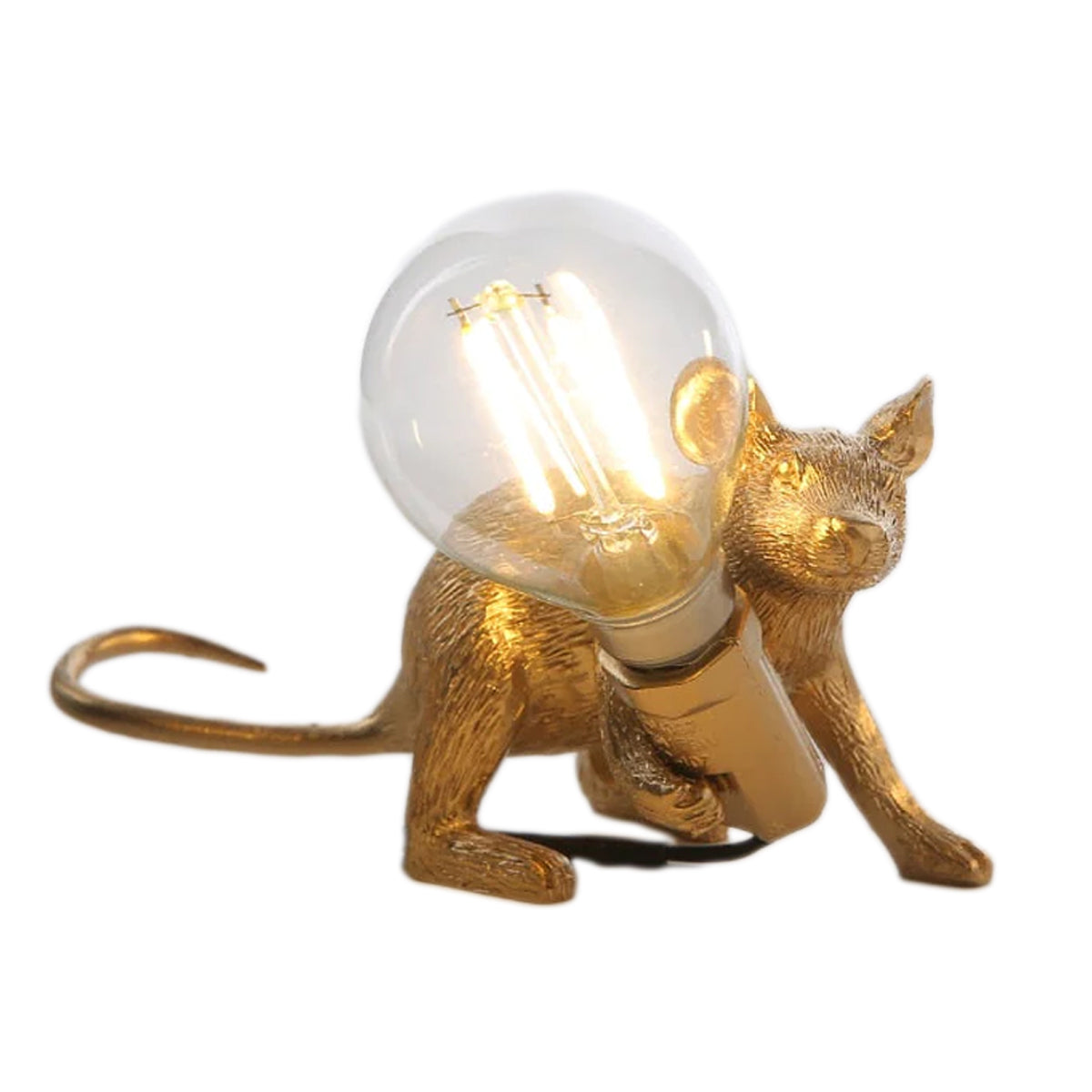 Decoratieve Muizenlamp Hars LED Verlichting Zittend of Liggend Wit Goud Zwart Tafel- en Nachtkastlamp voor Woonkamer Slaapkamer Kinderkamer