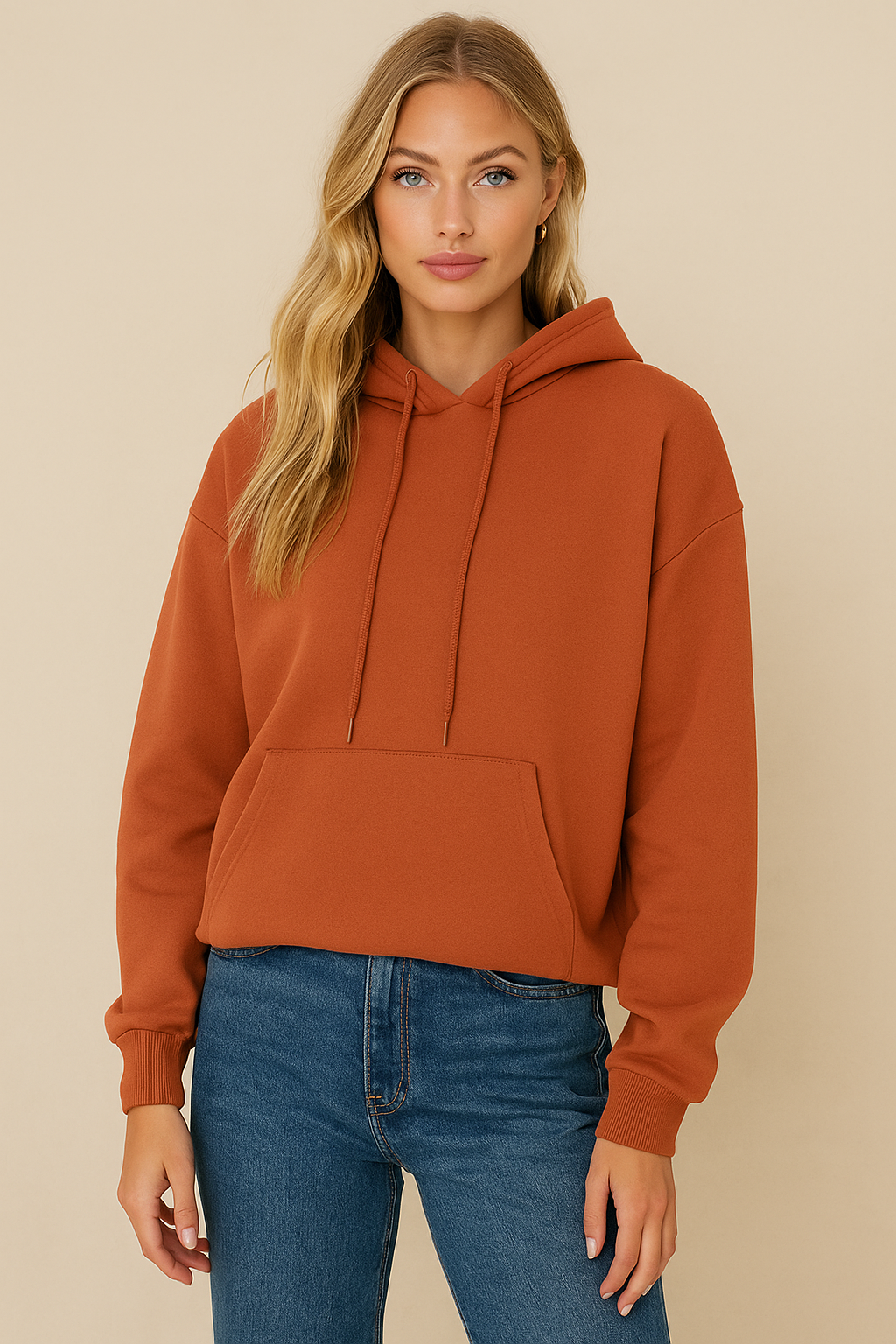 Dames Oversized Hoodie met Kangoeroezak Zacht Comfortabel
