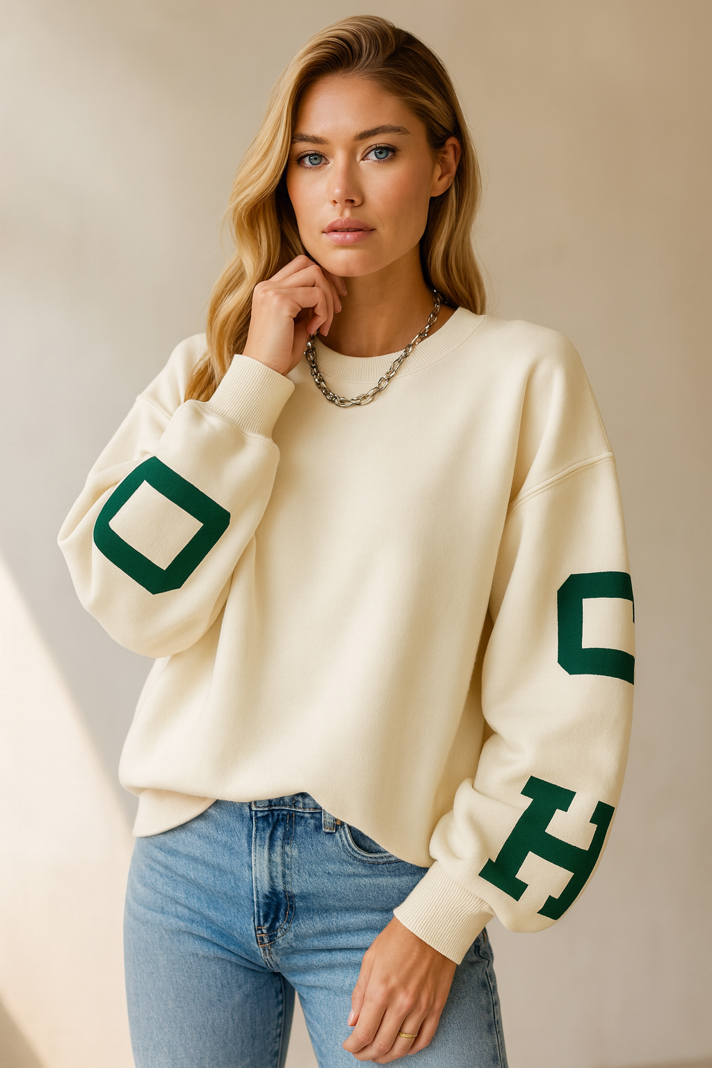Dames Trui Oversized met Tekstprint voor elke Dag