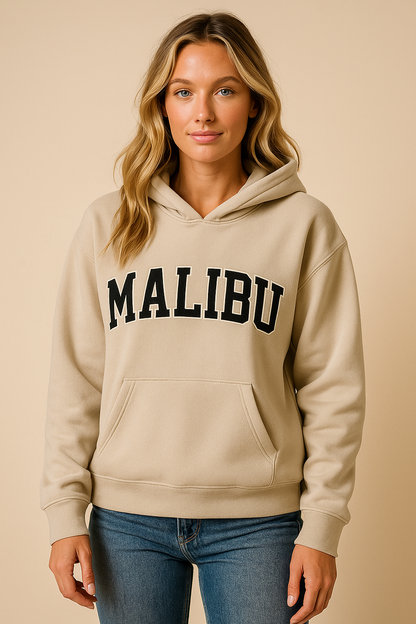 Dames Hoodie Zacht Malibu Print Casual Kleding