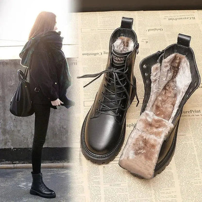 Leren Veterschoenen Zwart met Gevoerde Binnenkant