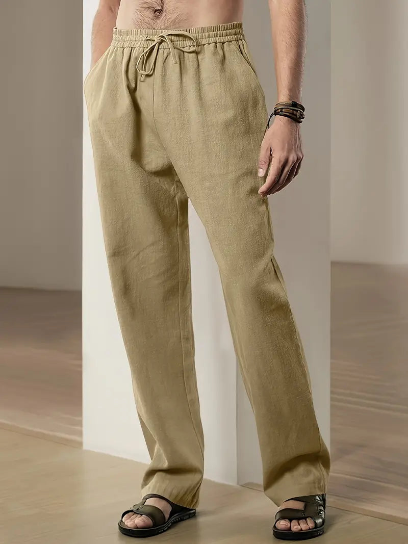 Linnen Broek Zomerse Comfortabele Stijl voor Mannen